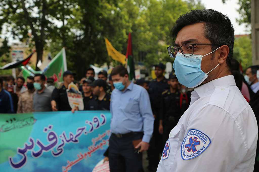 حضور پرشور کارکنان دانشگاه علوم پزشکی خراسان شمالی در راهپیمایی روز جهانی قدس