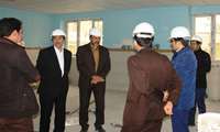 بازدید سرزده رئیس دانشگاه از پروژه ساختمان جدید بیمارستان بنت الهدی بجنورد